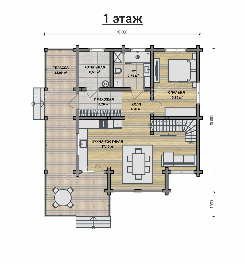Дом из профилированного бруса VZ-352 